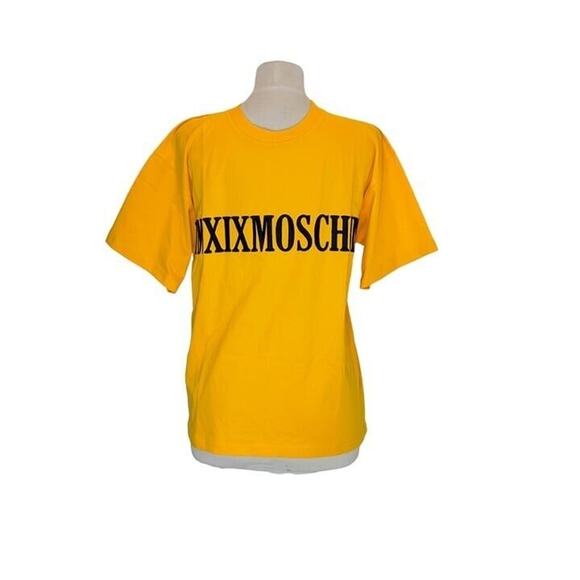 Moschino MMXIX Logo Yellow T Shirt - Picture 1 of 5